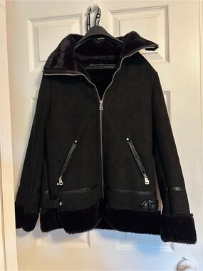 !!NWOT!! WOMEN’S LAUREN RALPH LAUREN FAUX SUEDE FAUX FUR LINED COAT SZ XSMALL